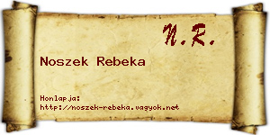 Noszek Rebeka névjegykártya